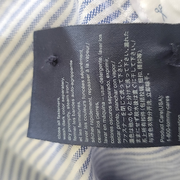 Tommy Hilfiger Men's XL Striped Regular Fit Long Sleeve Button Up Shirt. - Picture 4 of 7